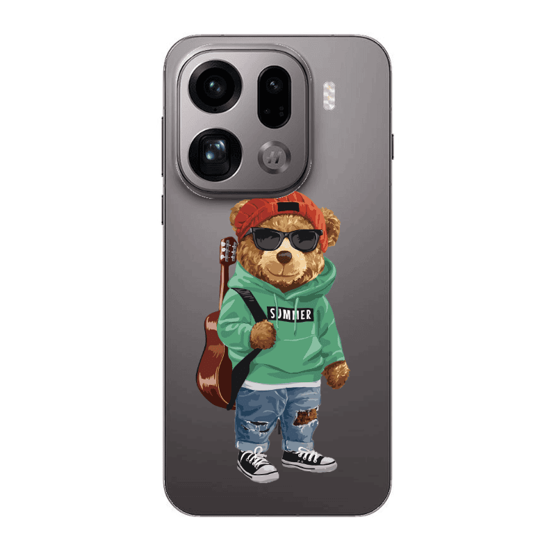 Oppo Find X9 Pro Summer Tedy Transparent Silicone TPU Θήκη